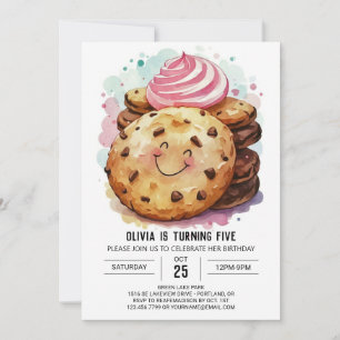 Chocolate Bohemian Sweets Cookies Birthday Invitation