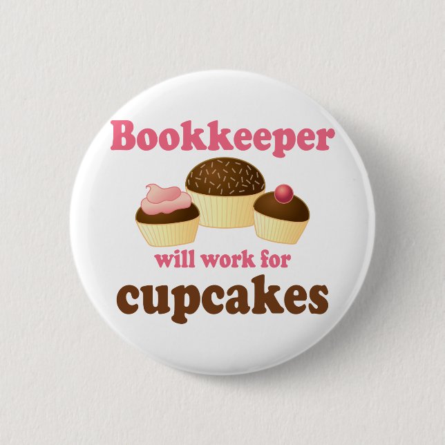 Chocolate Bookkeeper Occupation Gift 6 Cm Round Badge (Front)