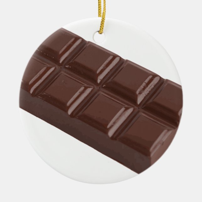 chocolate brick.png ceramic tree decoration (Front)