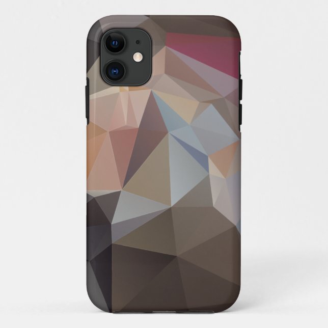 Chocolate Brown and Pastel Pyramid Art Case-Mate i iPhone Case (Back)