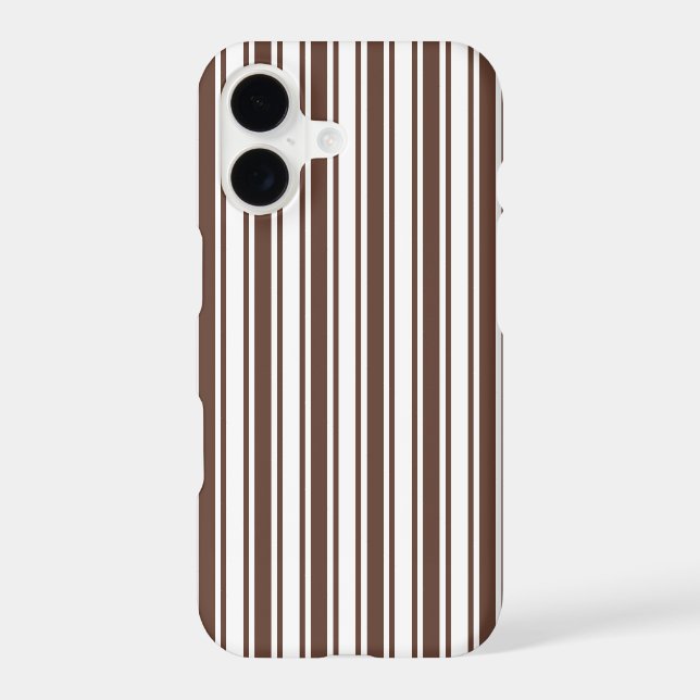 Chocolate brown and white candy stripes (Back)