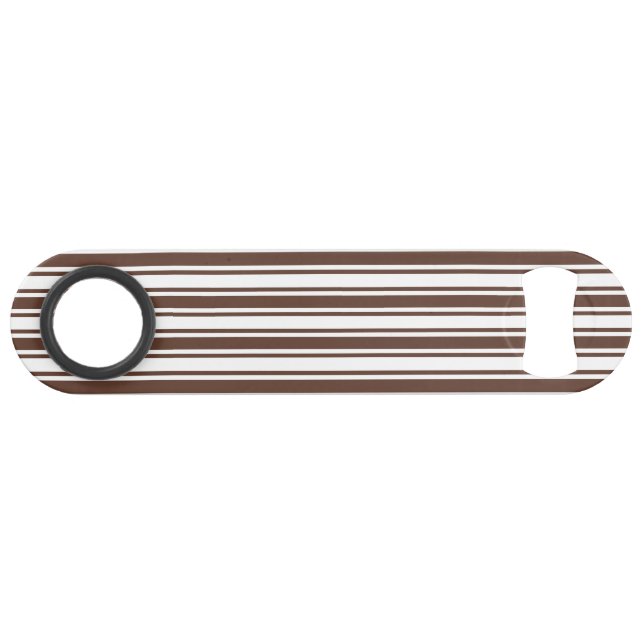 Chocolate brown and white candy stripes (Front (Horizontal))