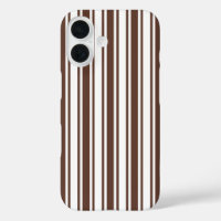 Chocolate brown and white candy stripes