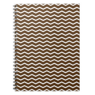 Chocolate Brown and White Chevron Pt68 Notebook