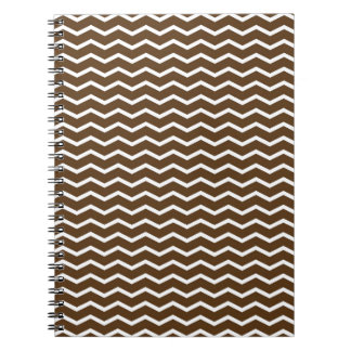Chocolate Brown and White Chevron Pt68 Notebook
