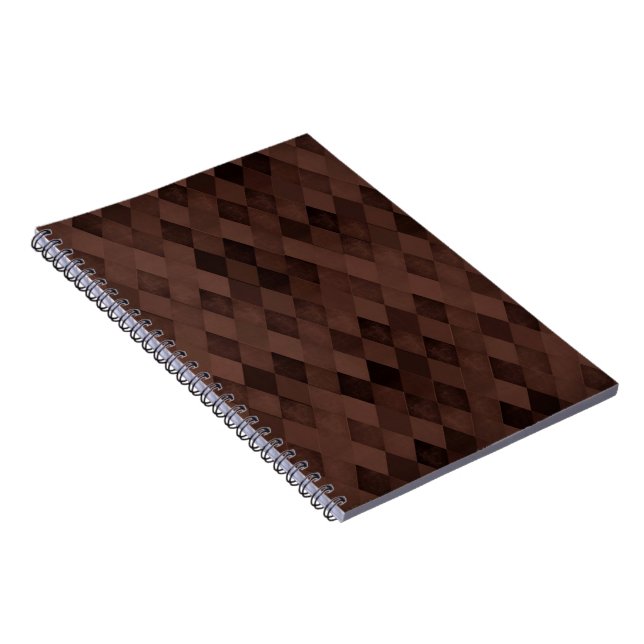 Chocolate Brown Diamonds Notebook (Right Side)