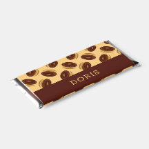 Chocolate brown doughnuts pattern