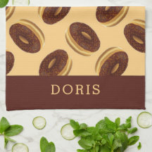 Chocolate brown doughnuts pattern