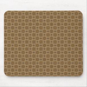 Chocolate Brown Elegant Circles Mousepad