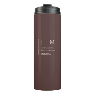 Chocolate Brown Formal Modern coffee Thermal Tumbler