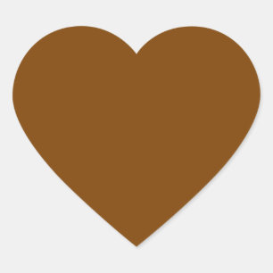 Chocolate Brown Heart Sticker
