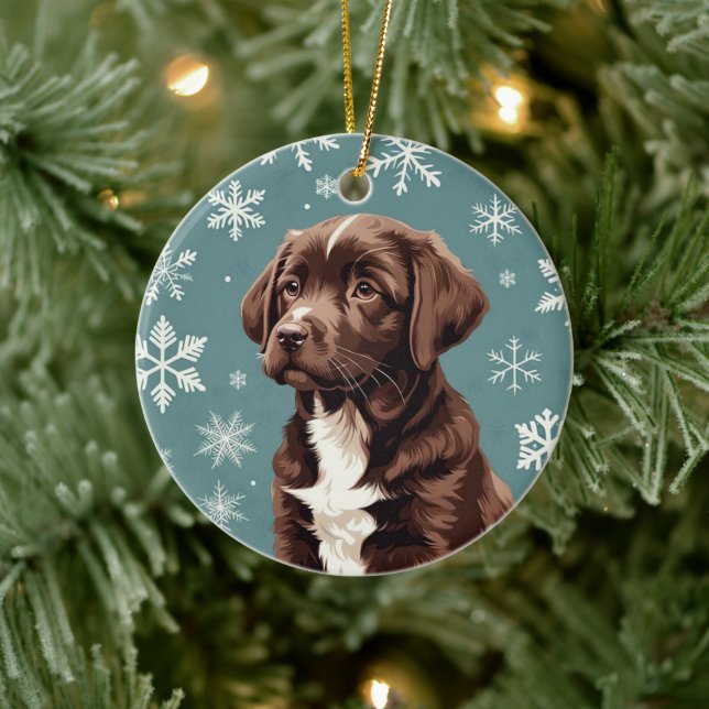 Chocolate Brown Lab Ornament (Tree)