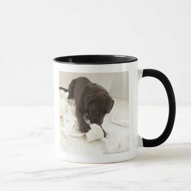 Chocolate brown labrador. mug (Right)