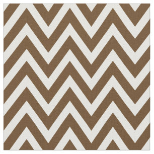 Chocolate Brown Modern Chevron Stripes Fabric