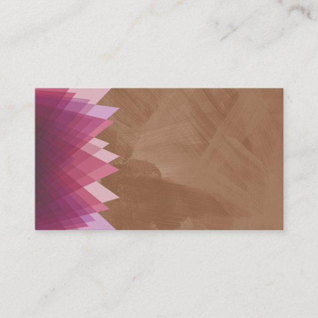 Chocolate Brown Paintbrush Stroke Business Card (Front)