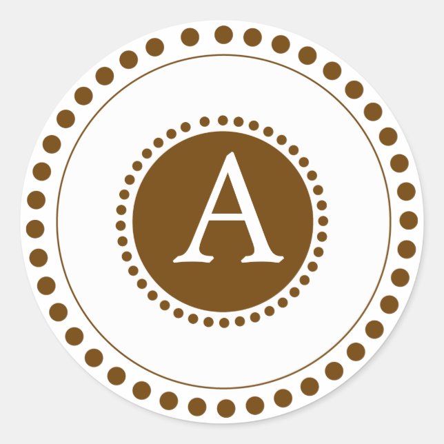 Chocolate brown -Personalised envelope seals (Front)