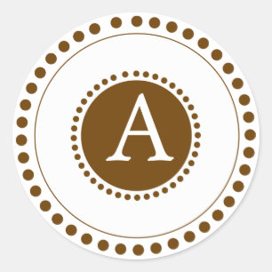 Chocolate brown -Personalised envelope seals