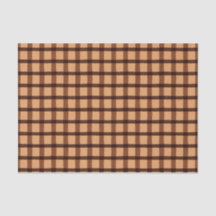 Chocolate Brown Plaid Pattern