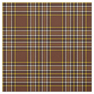 Chocolate brown plaid,with gold/white/black stripe fabric