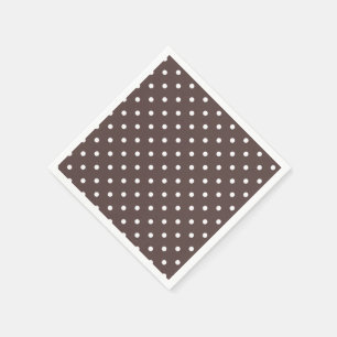 Chocolate Brown Polka Dot Napkins