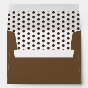 Chocolate Brown Polka Dots! Envelopes