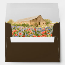 Chocolate Brown Script Wedding Return Address