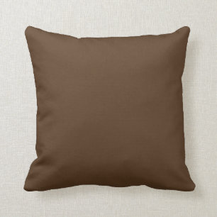 Chocolate Brown Solid Accent Cushion
