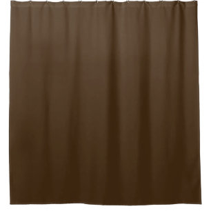 Chocolate Brown Solid Colour Personalised Custom Shower Curtain