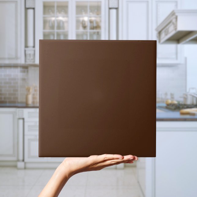 Chocolate Brown Solid Colour Tile (Chocolate Brown Solid Colour Tile)