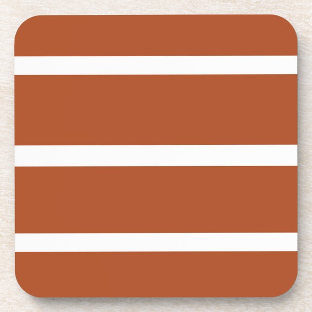 Chocolate Brown Stripes Design  Coaster (Front)