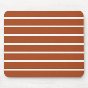 Chocolate Brown Stripes Design Mouse Mat