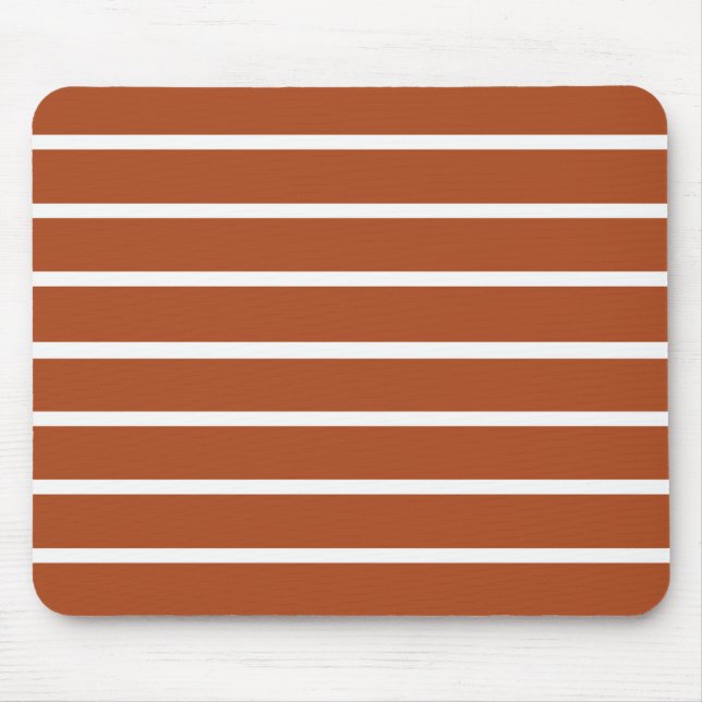 Chocolate Brown Stripes Design  Mouse Mat (Front)