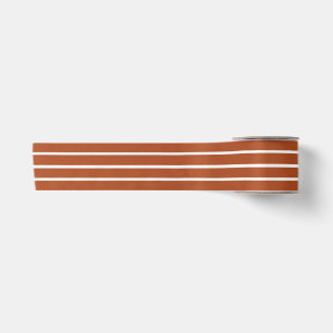 Chocolate Brown Stripes Design Satin Ribbon