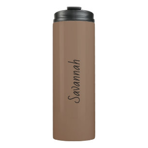 Chocolate-Brown Thermal Tumbler