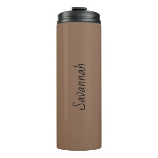 Chocolate-Brown Thermal Tumbler