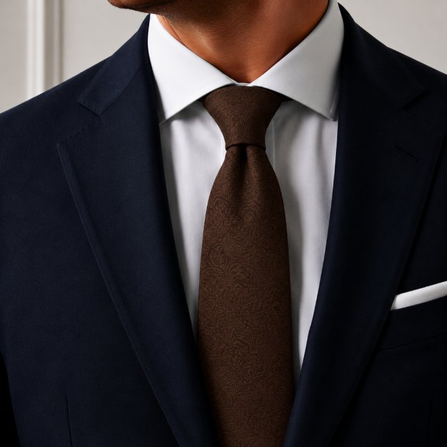 Chocolate Brown Tone on Tone Tie (Creator Uploaded)
