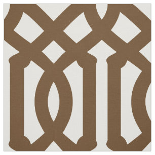 Chocolate Brown Trellis Large Scale Fabric
