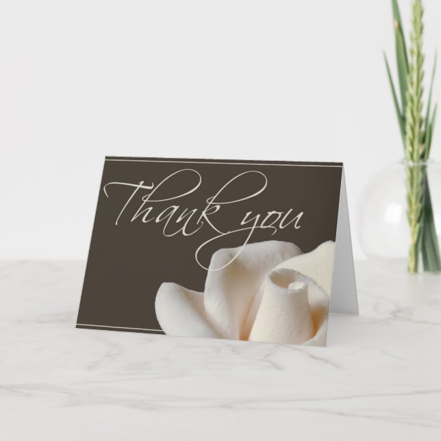 Chocolate brown winter white thank you (Front)