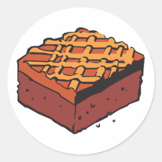 chocolate brownie classic round sticker