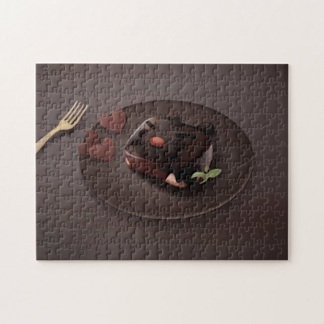 Chocolate Brownie Illustration Jigsaw Puzzle (Horizontal)