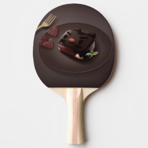 Chocolate Brownie Illustration Ping Pong Paddle