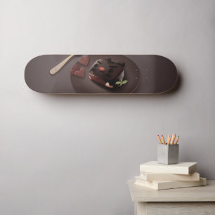 Chocolate Brownie Illustration Skateboard