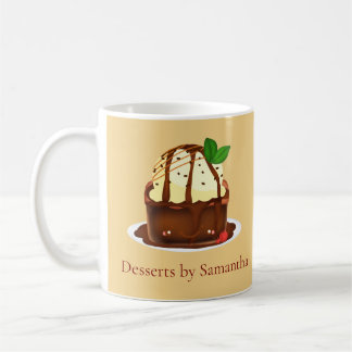 Chocolate Brownie With Vanilla Ice Cream Coffee Mug