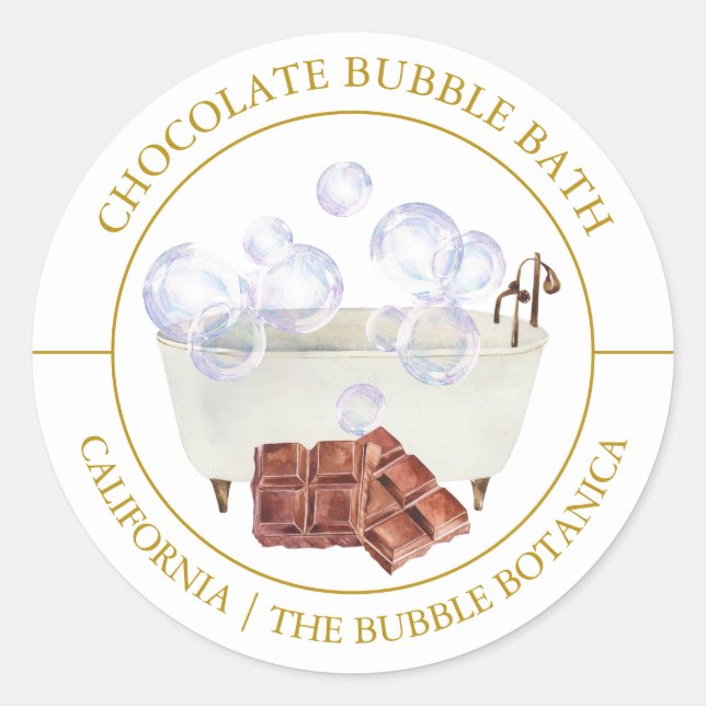 Chocolate Bubble Bath label (Front)