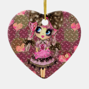 Chocolate Bubbles Kawaii Sweet Lolita PinkyP Ceramic Tree Decoration