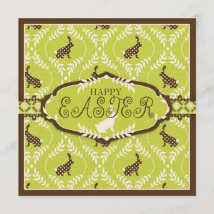Chocolate Bunnies Invitation Square