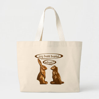 Chocolate bunnies large tote bag