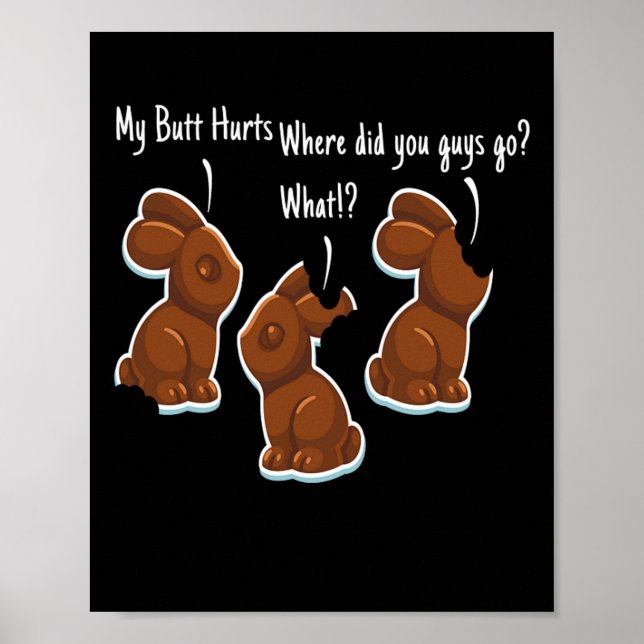 Chocolate Bunny Easter Bunny Easter Rabbit Poster (Front)