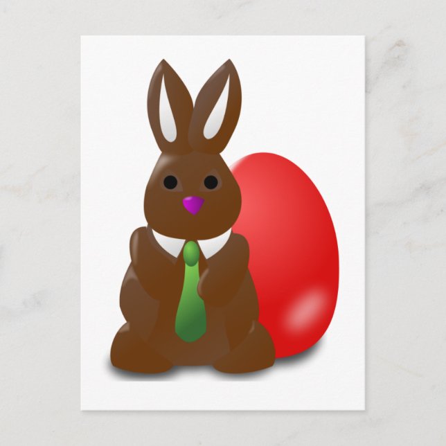 Chocolate Bunny Postcard (Front)