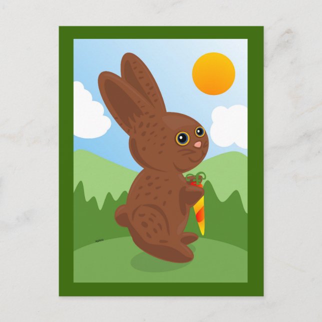 Chocolate Bunny Postcard (Front)